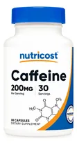Comprar Nutricost Caffeine Capsulas 200 Mg 30 Capsulas Sabor Sin Sabor