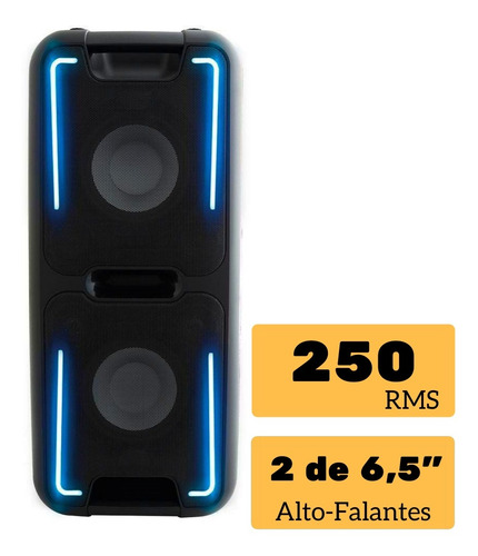 Caixa Som Pcx5500 Festa Som Potente Bluetooth Philco C/ Mic