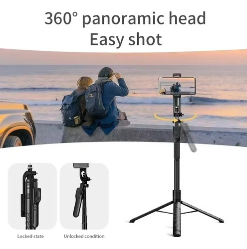 Soporte Para Teléfono Con Control Remoto Bluetooth Y Luz De