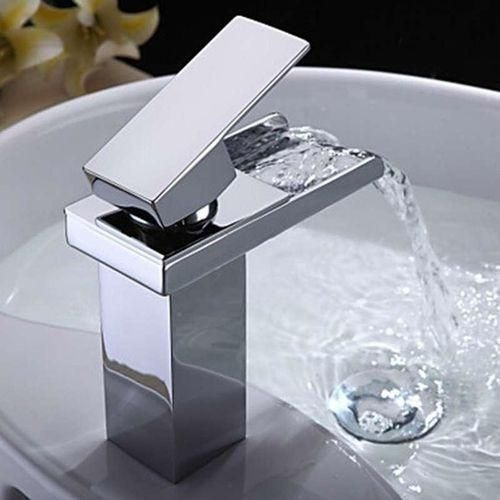 Grifería Monocomando Cascada Cromado Para Vanitory
