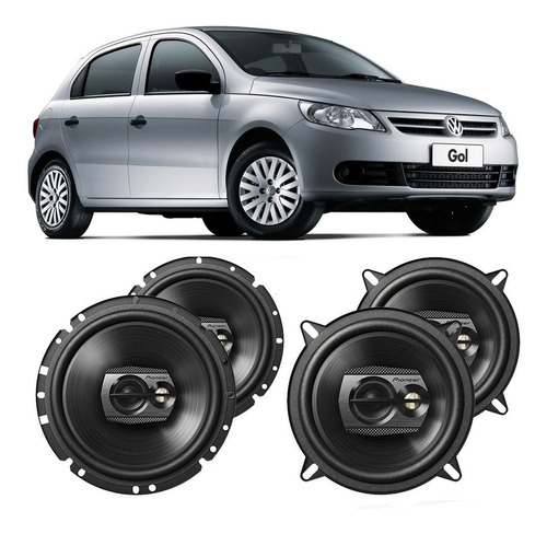 Kit Alto Falante Vw Gol G5 2008 A 2012 Pioneer 200w Rms