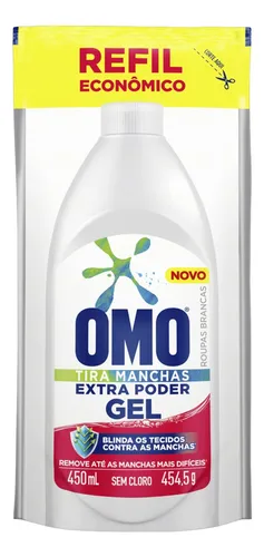 Tira manchas branqueador Omo Roupas Brancas gel en sachê