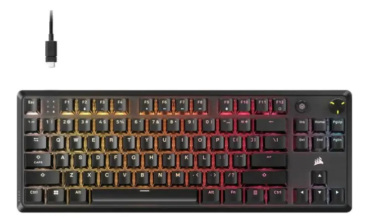 Teclado Mecanico Gamer Corsair K70 Core Tkl Rgb Teclado Negro Idioma Inglés Us