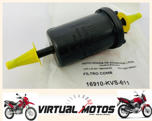 Filtro Combustível Bros/cg 150 Mix Alcool/gas Original Honda