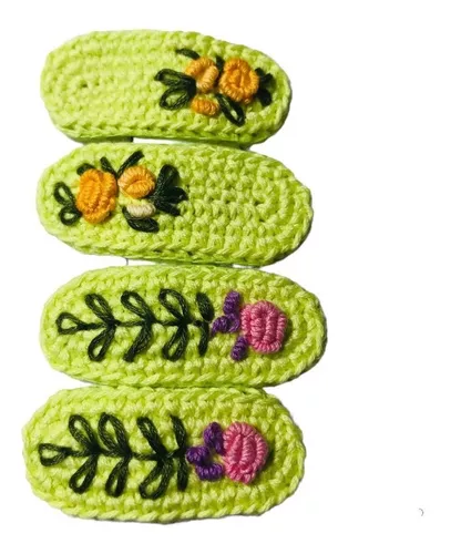 Broches Con Flores Tejidas A Crochet Pyf | MercadoLibre 📦