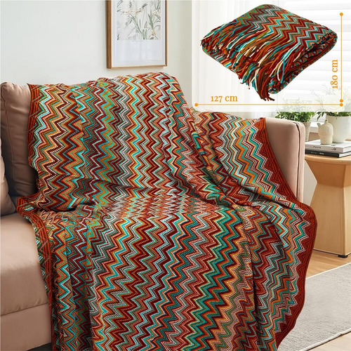 Manta De Cobija Punto Sofá Y Cama, Boho Manta Suave Y Cálido