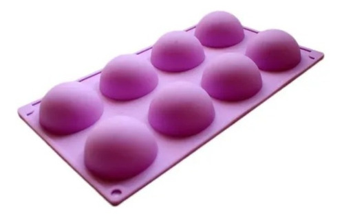 Molde Silicon Media Esfera 4.8cm 8cav Repostería Hielo Jabon