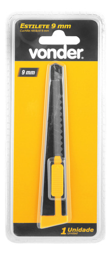 Estilete Profissional Emborrachado 9mm Envelopamento Vonder