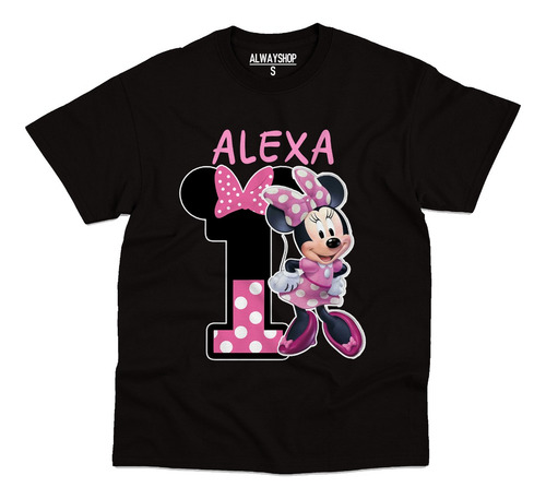Playera Minnie Mouse Cumpleaños M1-caballero Dama Niño Y Xxl