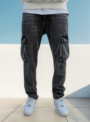 Jean Mom Cargo Sin Puño / Turk Evans 001