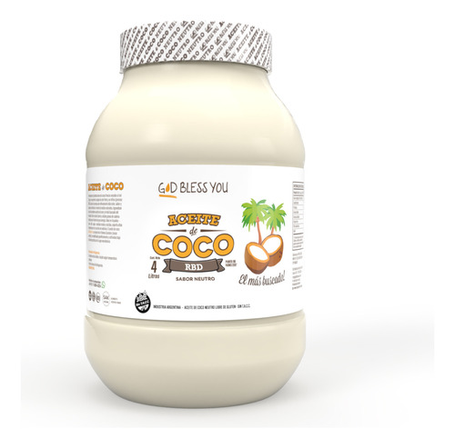 Aceite De Coco Neutro X4lt - God Bless You