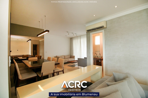 Imagem 16 de 19 de Acrc Imóveis - Apartamento Mobiliado A Venda No Bairro Ponta Aguda, Com 03 Suítes, 03 Vagas De Garagem E Depósito - Ap04289 - 69318269