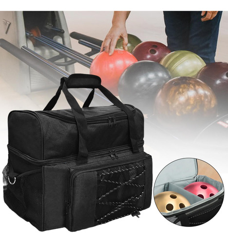 Bolsa Para Bolas De Bolos Con Compartimento Para Zapatos,