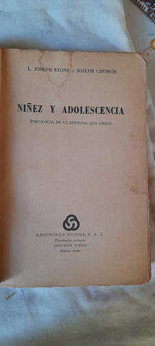 Niñez Y Adolescencia - Joseph Stone / Joseph Church V/ Envío (Usado)