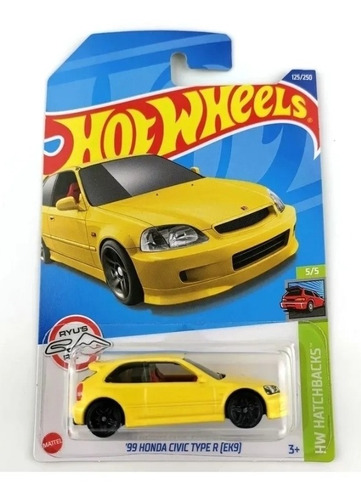 Hot Wheels '99 Honda Civic Type R (ek9) Amarillo 2022