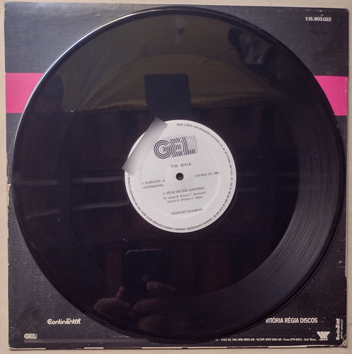 Lp Tim Maia Vê Se Decide / Brilho 1987 Single 12 Vinil (Usado)