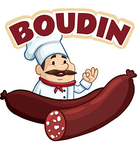Boudin 12  Concession Decal Sign Cart Trailer Stand Sti...