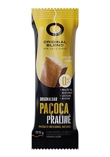 Pasta Em Barra Paçoca Praliné Vegano Original Blend 35g