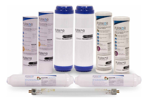 Kit De Mantenimiento Osmosis Inversa Pkro400-6uvp Pkro100-6