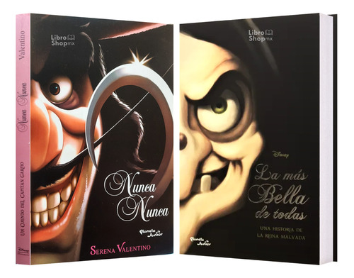 2 Libros Villanos Disney Capitán Garfio + La Más Bella