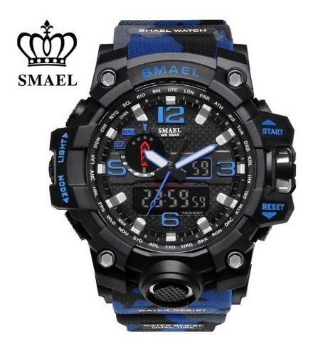 Relógio Masculino Militar Tático Original Shock Caixa Smael Analógico + Brinde