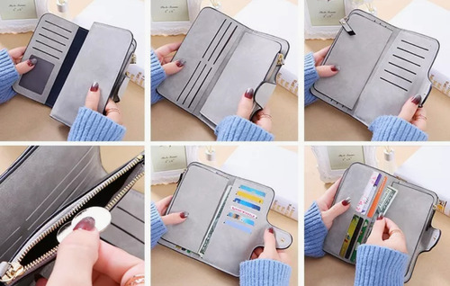 Cartera Billetera Para Mujer Personalizada Juvenil Espaciosa