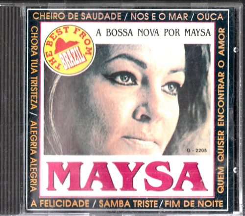  Maysa. A Bossa Nova Por Maysa. Cd Original Usado Qqc. Mz