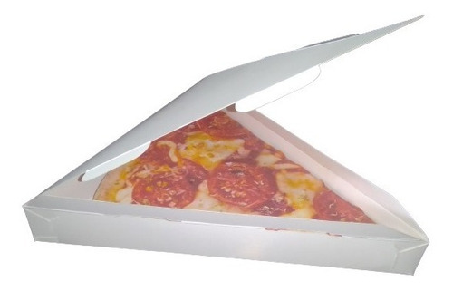 Slice Pizza Triangular De Cartón Con Tapa / Pack De 50 Unid.