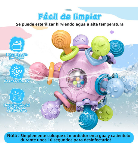 5 Pcs Juguetes Para Bebe,1pcs Mordedera Y 4 Pcs Calcetines
