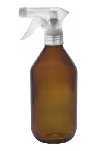 Botella Vidrio Jarabe Farma 500 Cc Ambar Con Gatillo X 6 Un