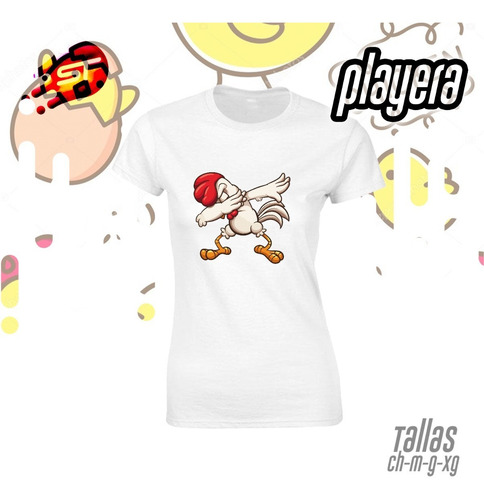 Imagen 2 de 4 de Playera Gallina Dabbing Galli-001