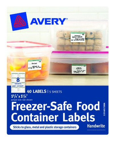 Avery Congelador-safe Envase De Alimento De Etiquetas, 1,25 