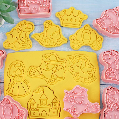 Cortadores De Galletas 3d, 8 Unidades, Dibujos Animados De D