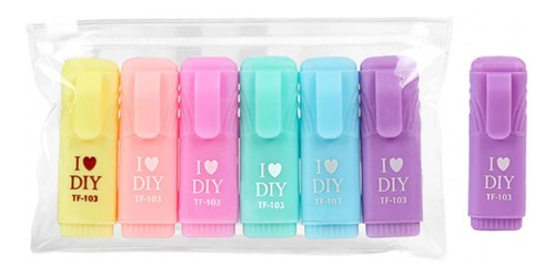 Resaltador C/forma Helado Love Color Variado Papeleria Set 5