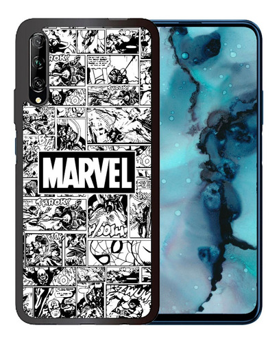 Funda Huawei Y9s Marvel Comics Tpu Iron Man Hulk Spiderman