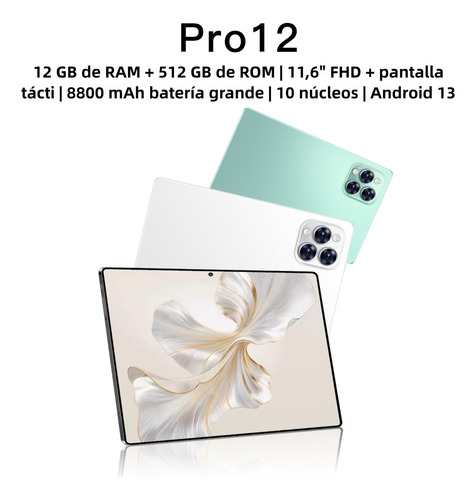 Tablet Pro12 11.6 512gb 12gb Ram Bluetooth Wifi6 Con Teclado
