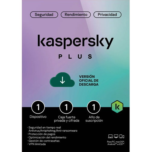 Kaspersky Antivirus Plus 2023 Key 1 Año 1 Dispositivo 
