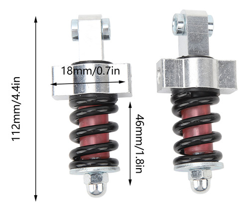 Amortiguador, 1 Par De Amortiguadores Traseros, 112 Mm, Redu