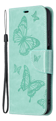 Funda Para Nokia 3.4/1.3/5.3 Funda Tipo Cartera Con Ranura Para Tarjetas, Textura Magnética, Mariposa, A Prueba De Golpes