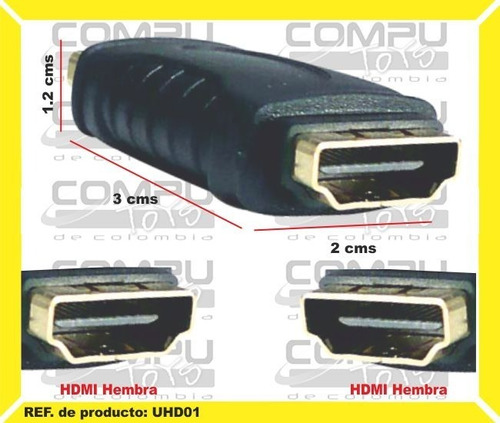 Acople Para Conexion Hd H - H Ref: Uhd01 Computoys Sas