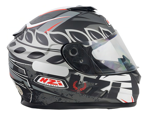 Casco Nzi Fusion Corona, color negro/antracita/blanco, color gris mate, talla 62 (xl)
