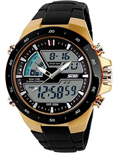 Reloj Digital Para Hombre Carrie Hughes 50 M Impermeable Gra