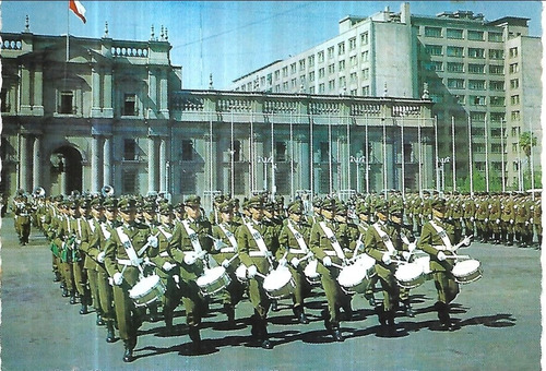 Tarjeta Postal Cambio De Guardia La Moneda