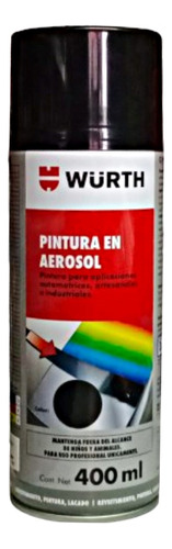 Pintura Aerosol Esmalte Spray Wurth Negro Brillante Ral 9017