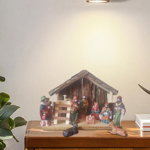 Cristo Natividad Escena Estatua Jesús Pesebre Nacimiento