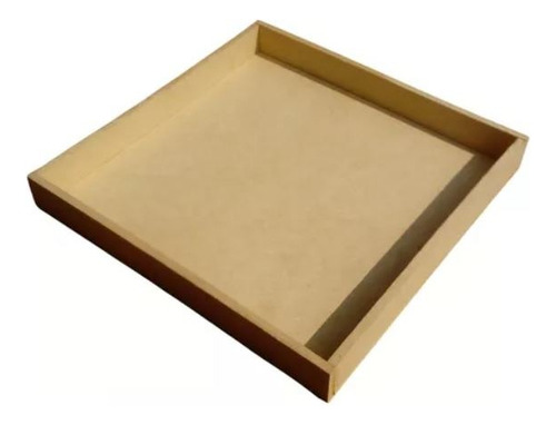 4 Charolas De Madera Mdf 4.7 Mm 30x30x3 Cm De Alto Natural¡¡