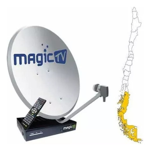 Kit Decodificador Magictv Hd Antena Satelital 90cm