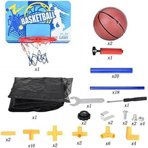 Imagen 5 de 9 de Estructura Aro De Basketball 2 Pelotas Inflador Ltf Shop