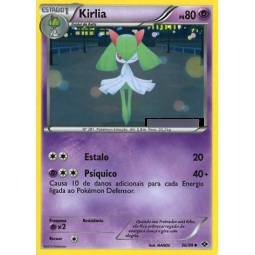 Kirlia - Pokémon Psíquico Incomum 56/99 - Pokemon Card Game