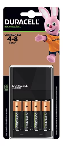 DURACELL - Cargador premium pilas recargables, carga extra rápida  compatible con baterías DURACELL AA y AAA NiMH, incluye 1 cargador + 4  pilas AA